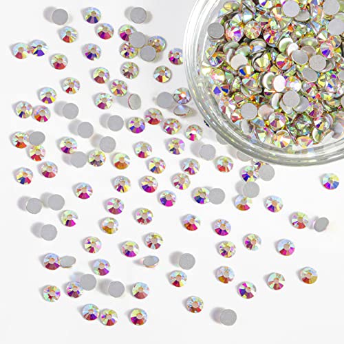 Beadsland Crystal AB Flat Back Rhinestones Bulk SS8 14400pcs for Crafts & Nail Art