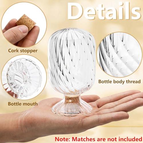 Helix Shaped Glass Match Holder for Scented Candles - 3.5 Inch