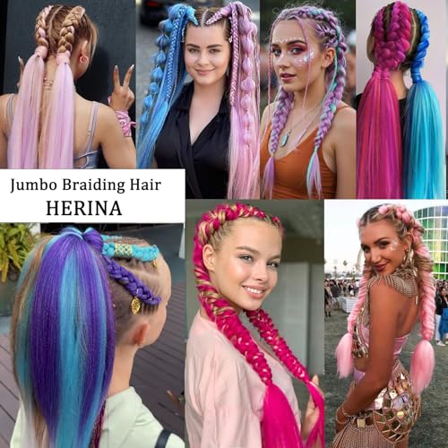 Herina 24-Inch Red Braiding Hair Extensions - Jumbo Synthetic Braids