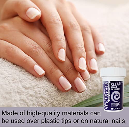 BACKSCRATCHERS Clear Acrylic Dipping Powder 1 oz. for Nails - Ultra-Fine, Quick Dry