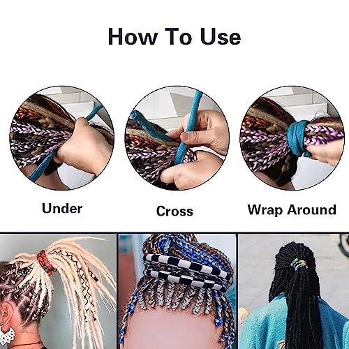 Spiral Lock Dreadlock Hair Tie - Bendable Ponytail Holder for Thick Hair