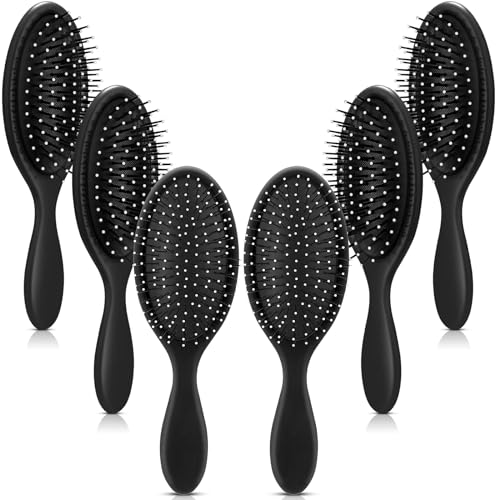 Nuenen 6-Pack Wet Detangling Hair Brushes with Soft Bristles, Travel-Friendly