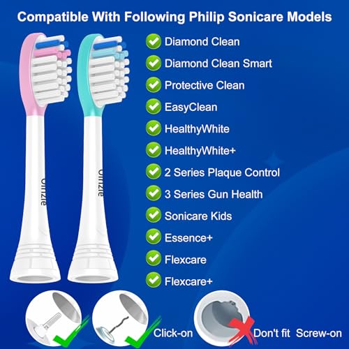 Kids Replacement Heads for Philips Sonicare, 10 Pack, Ages 7+ – Soft Bristles, Deep Cleaning