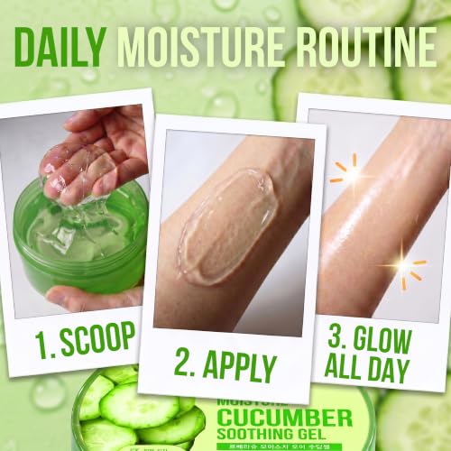 LEBELAGE Soothing Cucumber Gel 10.14oz - Hydrating Face & Body Moisturizer