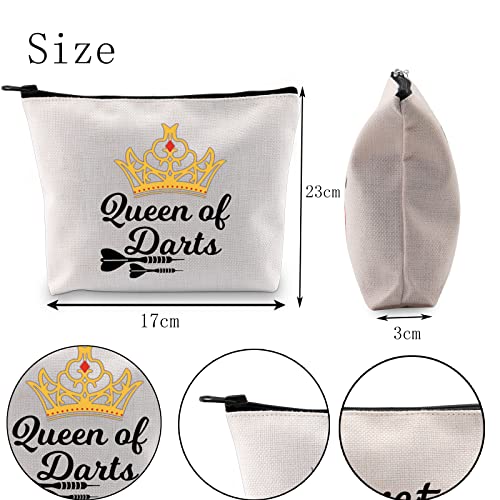Queen of Darts Cosmetic Bag - POFULL Makeup Organizer for Travel