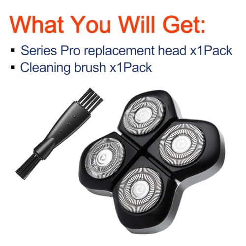 GORLENT FlexSeries Pro Replacement Head – Pack of 1, 4-Blade Shaver Refills