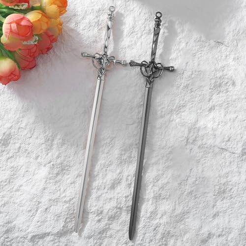 2PCS Vintage Sword Hair Sticks - Retro Alloy Hair Pins