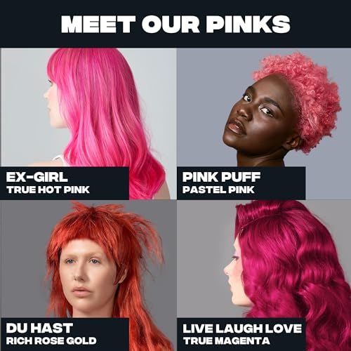 Good Dye Young Semi-Permanent Hair Color, Vegan and Cruelty-Free Pink Hair Dye, Last up to 24 Washes, Non-Damaging Conditioning Hair Color (5FL OZ, Ex Girl)