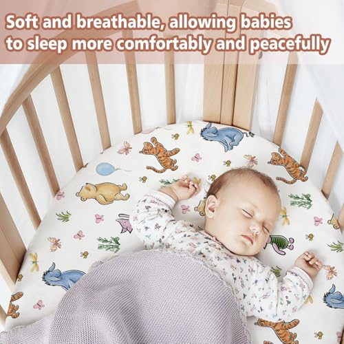 Winnie Bassinet Sheet - Soft Fitted Crib Sheet for Babies, 32x16 Inch