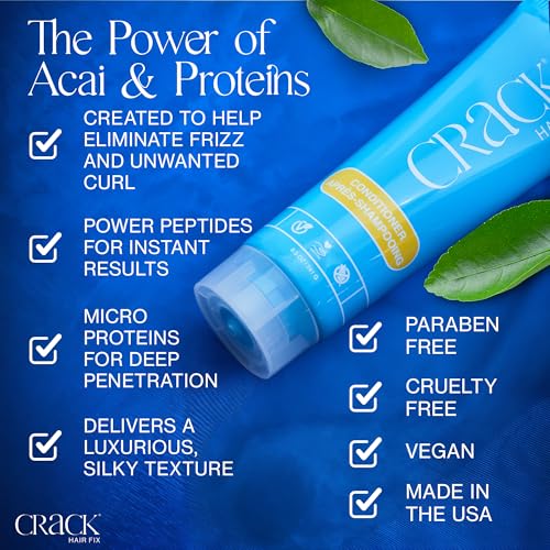 Crack Hair Fix Deep Conditioning Treatment - Frizz Control & Detangler, 8.5 oz