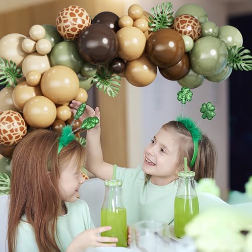 Safari Balloon Garland Kit - Olive Green & Brown Birthday Decor
