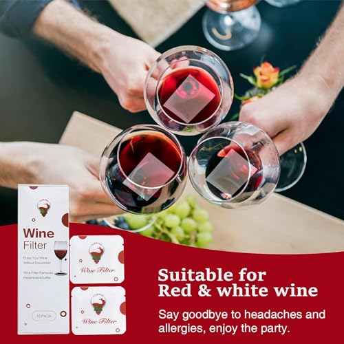 Wine Purifier Filters - 12 Pack for Allergies & Sensitivities