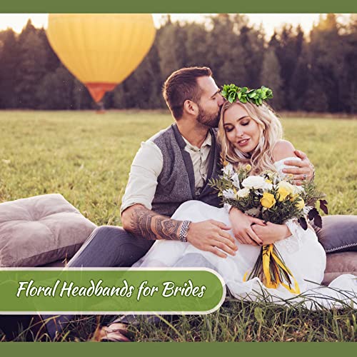 2 Pcs Christmas Floral Crown Headbands - Boho Leaf & Berry Hair Accessories