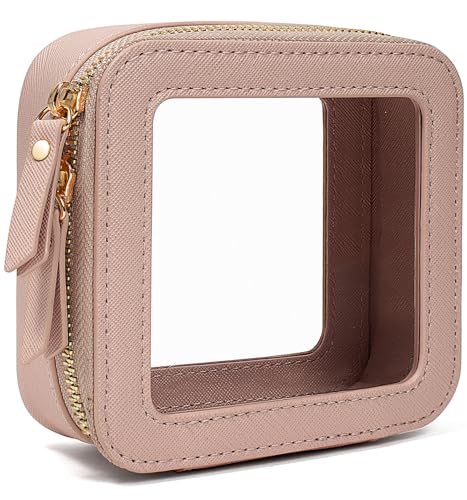 LETGO Mini Nude Clear Makeup Bag - TSA Approved Travel Organizer