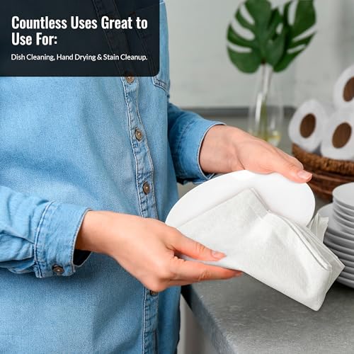 Super Absorbent Flour Sack Dish Towels - 100% Cotton, 28"x28" (Pack of 6)
