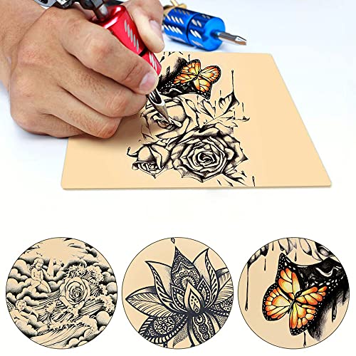 CICITOYWO 5 Pcs Tattoo Practice Skin Kit - 8x6in Double-Sided
