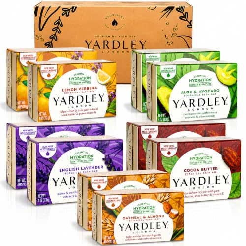 Yardley London Scented Bar Soap Variety Pack - 10-Piece Moisturizing Set