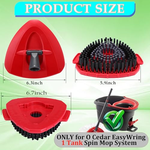 O-Cedar EasyWring Compatible Spin Mop Scrub Brush Head Refills - 2 Pack