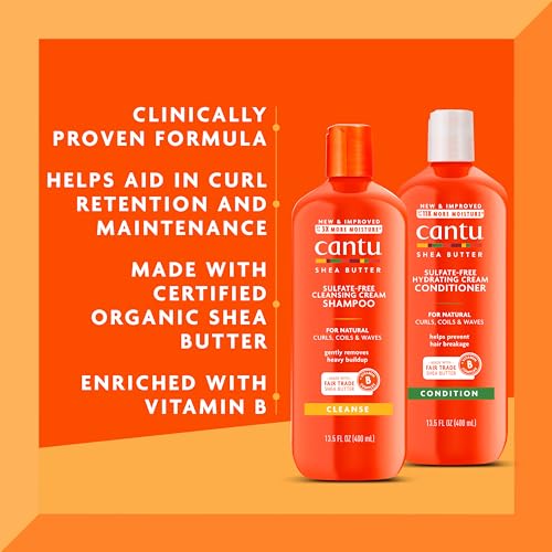 Cantu Shea Butter Shampoo & Conditioner Set for Natural Hair - 13.5 fl oz