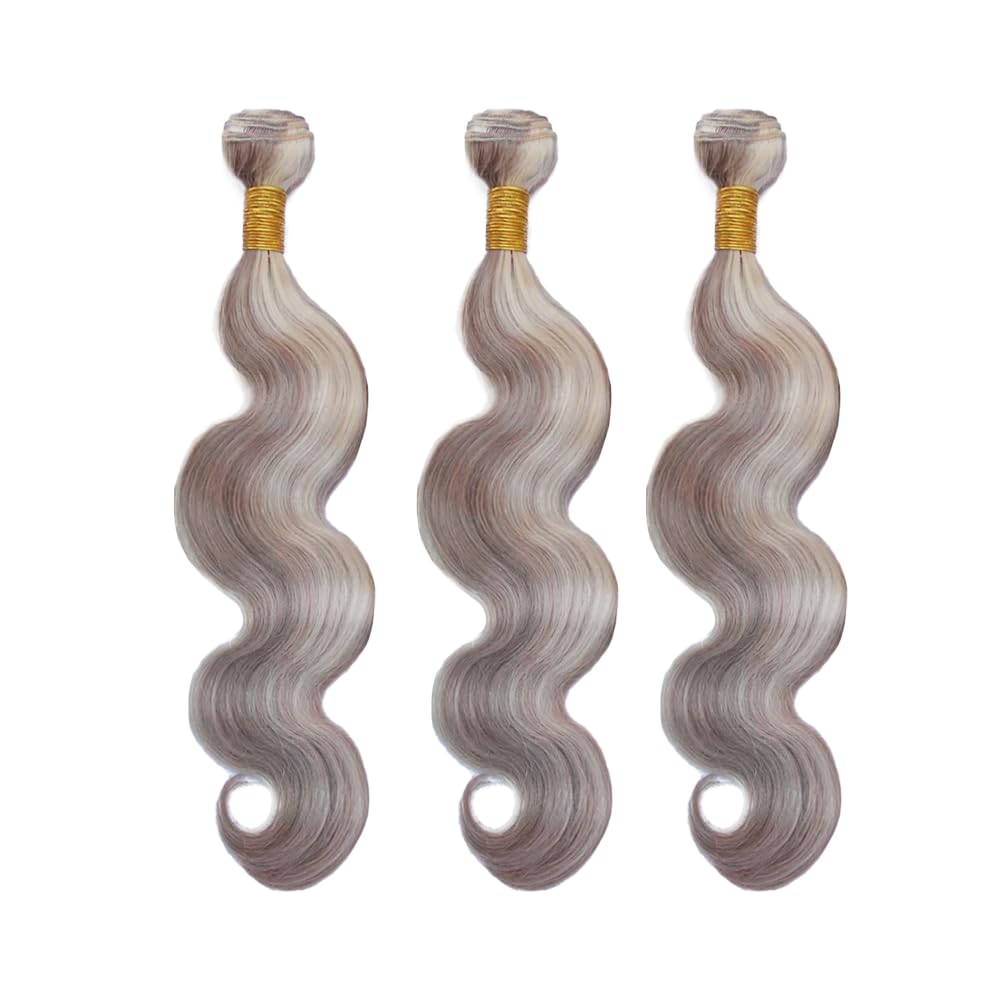 613 Bundle Grey/613 Body Wave Bundles Silver Body Wave Bundle Grey Mixed 613 Hair 3 Bundles 24 26 28 Inch Grey Human Hair Extensions