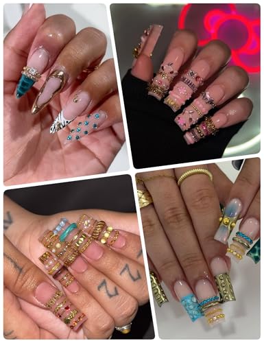 OPMADM Set of 1 Bangle Nail Charms & Gems for Nails - Luxury 3D Nail Art