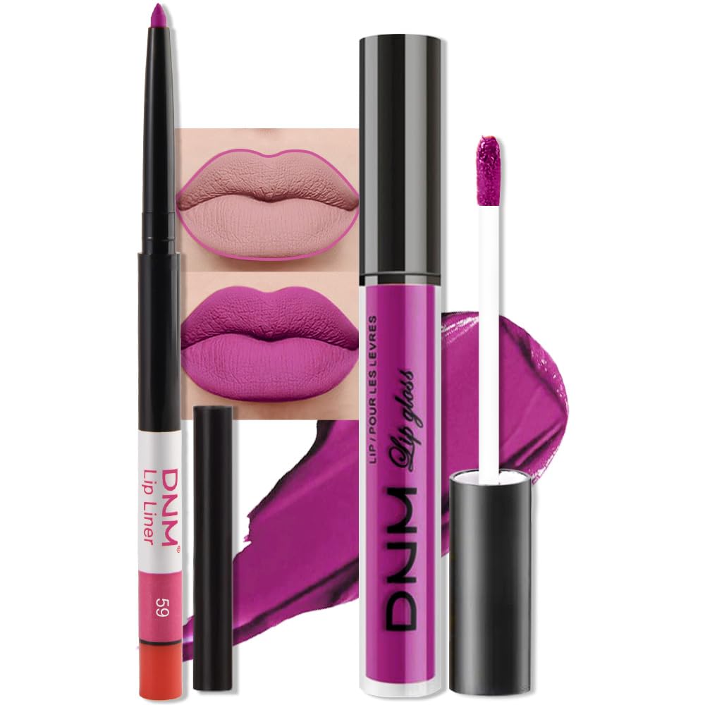 Medium Brown Beige Lip Liner & Matte Lipstick Set - Vegan, Long-Lasting, Waterproof | 2 Pcs