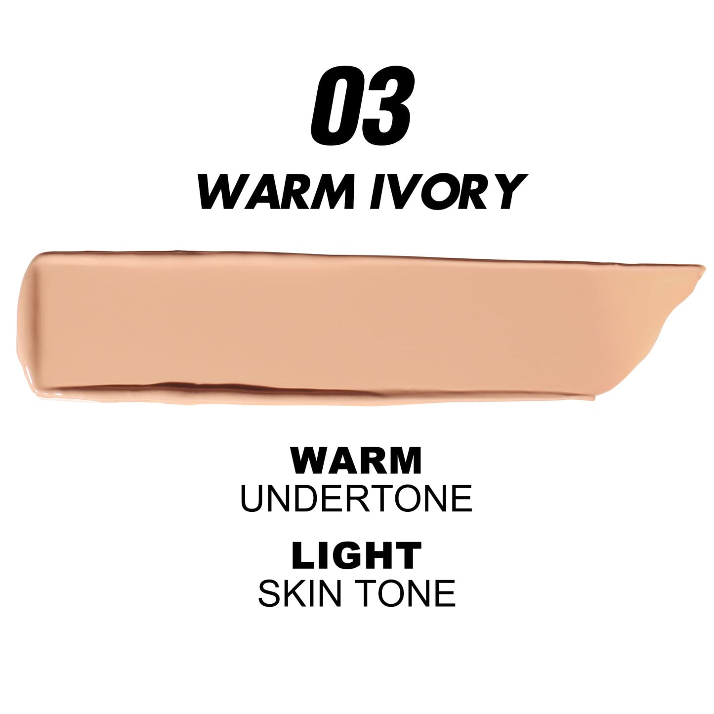 FOCALLURE Liquid Foundation, Skin Evolution Foundation + Concealer, Medium-Full Coverage with Matte Finish, Oil-Control Makeup, Waterproof, Warm Ivory