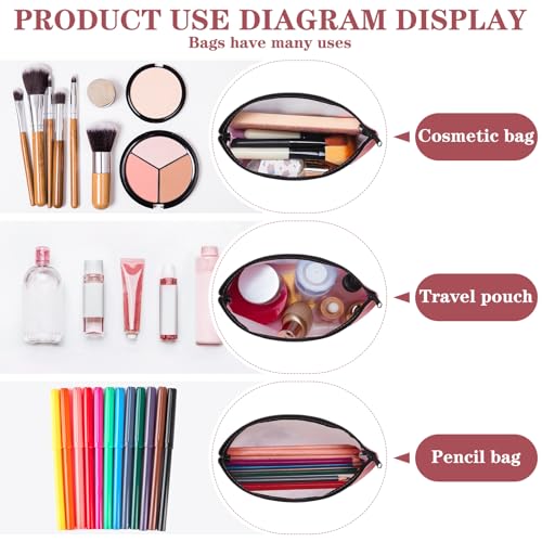 Chunful 12 Pcs Christian Makeup Bags Women 7.5 x 5 in Inspirational Bible Verse Pouches