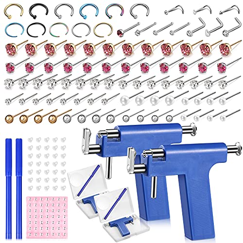 Honoson 158-Piece Ear and Body Piercing Gun Kit with Studs and Earrings