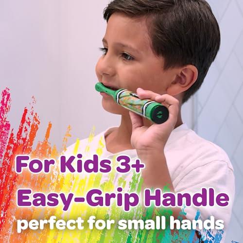GUM Crayola Kids Battery Powered Toothbrush, Soft Bristles, 2 Pack