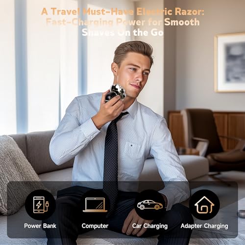 Electric Razor for Men,Head Shavers for Bald Men,5-in-1 Electric Razors with Wet & Dry Bald Head Shaver,9D Floating Head Shaver Comes with Magnetic Detachable Blades