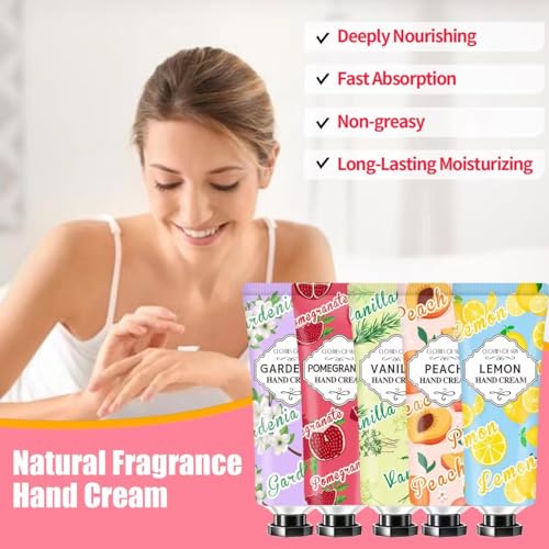 74 Pack Natural Fragrance Hand Cream Set, Moisturizing Travel Size Lotion