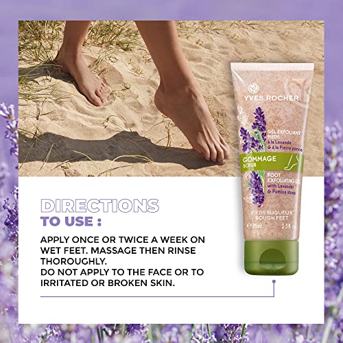 Yves Rocher Foot Exfoliating Gel - Smooth Dry Skin & Reduce Calluses, 2.5 fl oz