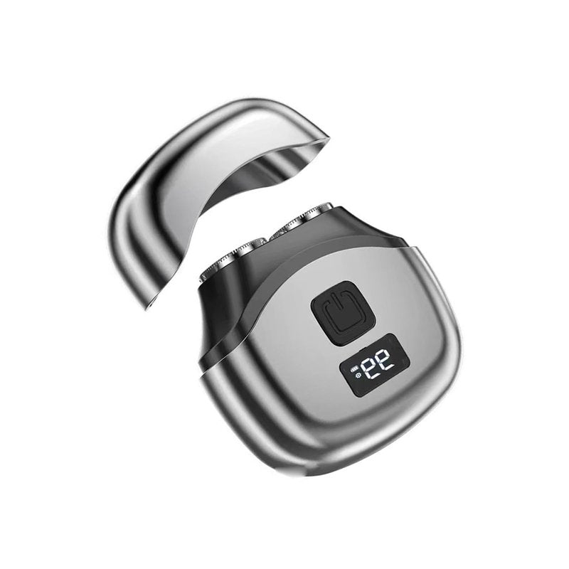 Travel Electric Shaver Compact, Mini Rotary Razor with Double Foil, Washable Head, Type-C Fast Charging, LED Screen