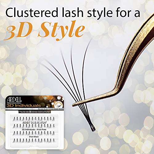 Ardell Individual Lashes Trios - Long Black DIY Lash Clusters (4-Pack)