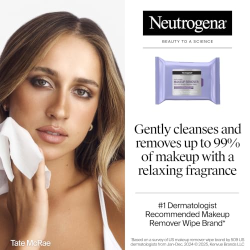 Neutrogena Night Calming Makeup Remover Wipes, 25 Count