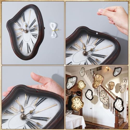 Wonderland Tea Party Decorations - 24 Melting Clock Garland Cards
