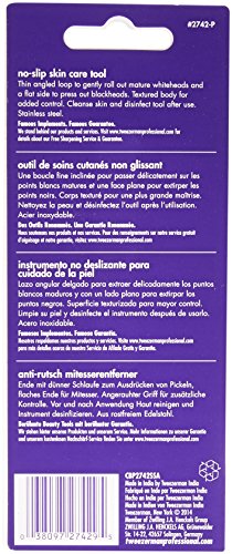 Tweezerman No Slip Skin Care Tool, Stainless Steel Blackhead Extractor