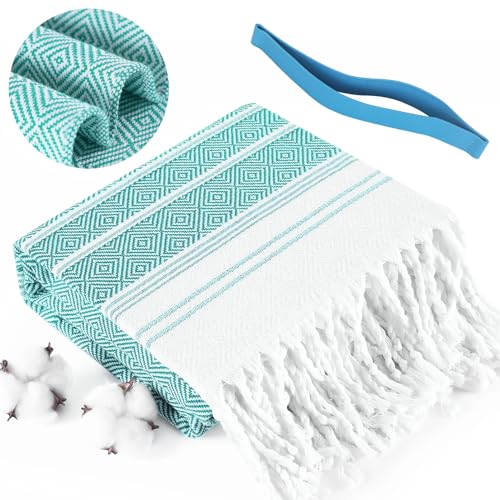 Genovega Oversized Turkish Cotton Beach Towel Set - 74x38