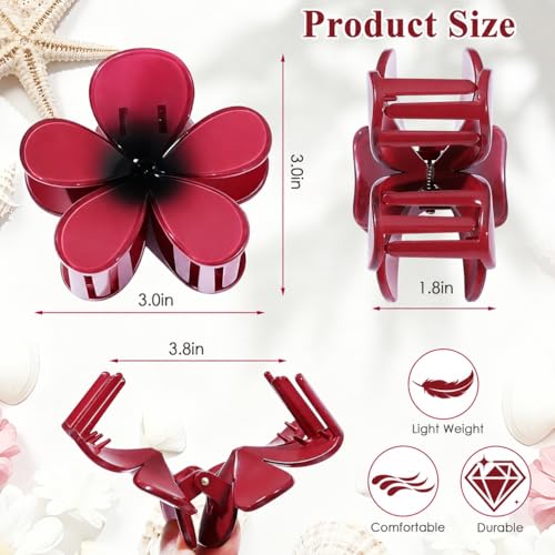 USDNICE 6 Pack Dark Color Large Hair Claw Clips for Women, Strong Hold Non-Slip Hair Accessories for Thick & Thin Hair