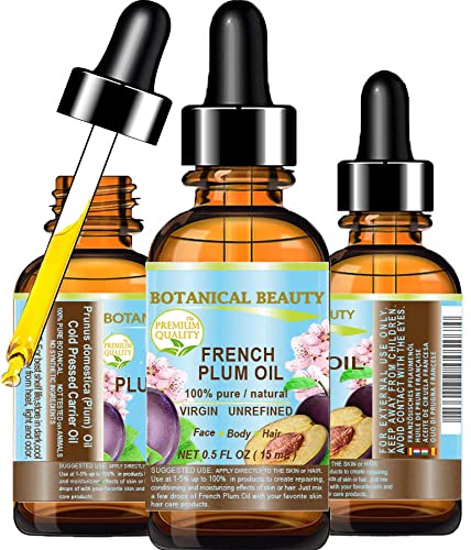 Botanical Beauty Plum Oil 100% Pure Cold Pressed Carrier Oil - 1 Fl Oz