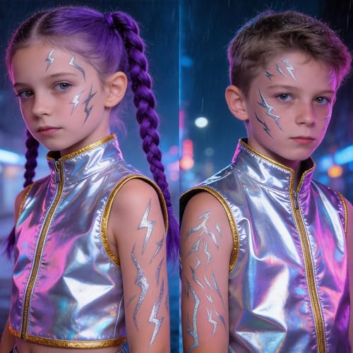 50 Dark Fantasy Temporary Tattoos with Demon Marks for Cosplay