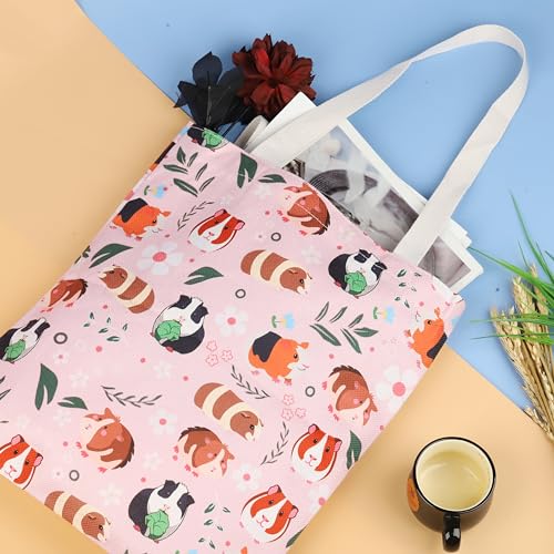 Guinea Pig Makeup Bag - Cute Cotton & Linen Zipper Pouch Tote