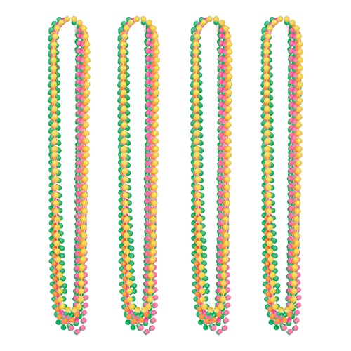 Beistle Neon Party Beads - 24 Pack Colorful Necklaces for Events