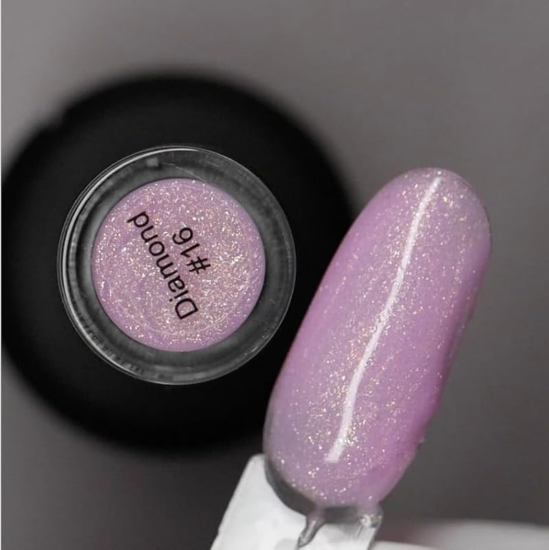 IN.HYPE Shimmer Rubber Base Gel - Diamond Pink, Soak Off & UV/LED Cured