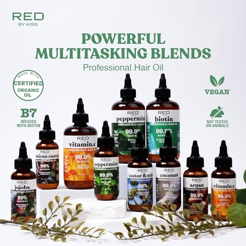 Red by Kiss Tea Tree Hair Oil - 99.9% Natural Scalp Relief, 2.5 Fl Oz