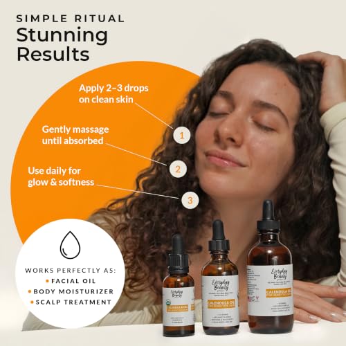 USDA Organic Calendula Oil for Sensitive Skin - 1 Fl Oz
