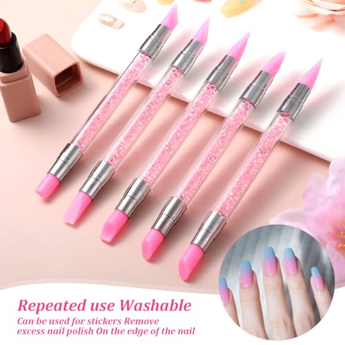 5-Piece Dual-Tipped Silicone Nail Art Sculpting Pens