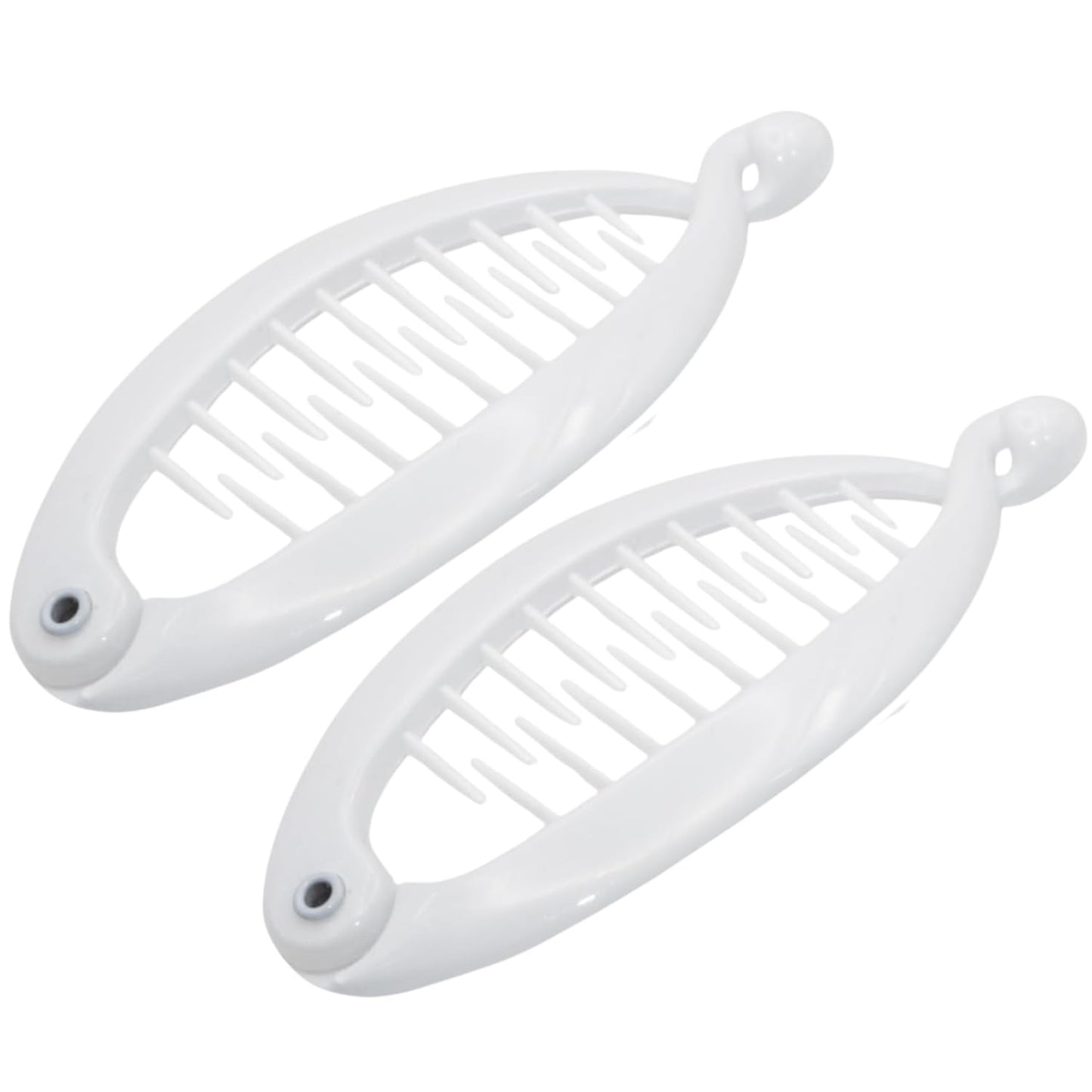 French Mini Blush Pink Hair Clips - Pack of 2 Celluloid Banana Clips for Thick Hair