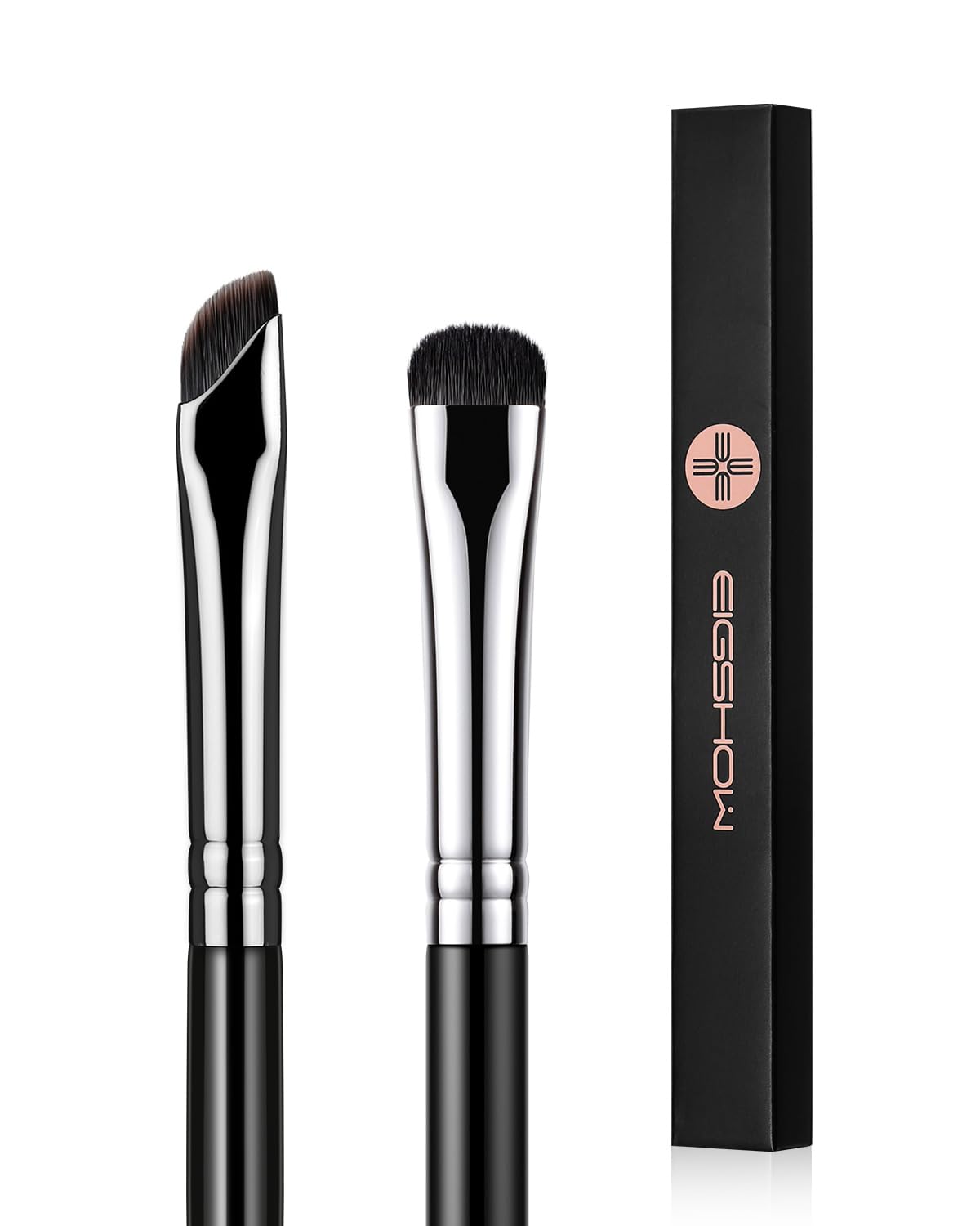 Eyeliner Brush Set - Gel Eyeliner Makeup Brushes for Precise Application | Ultra Thin Curved Bristles (2 Pieces)